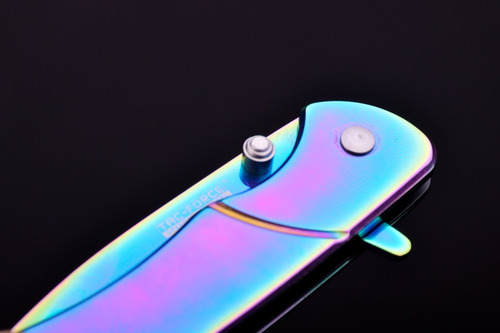 Imagen 8 de 10 de Cuchillo Navaja Rainbow Tornasolada Tac Force Speedster