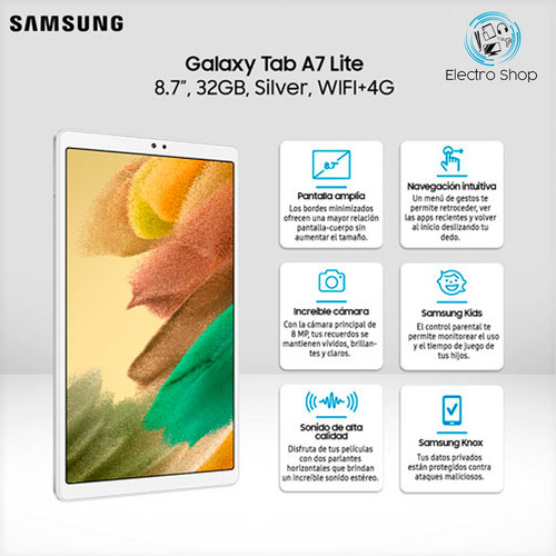 Imagen 8 de 12 de Tablet Samsung Galaxy Tab A A7 Lite SM-T220 8.7" 32GB plateada y 3GB de memoria RAM
