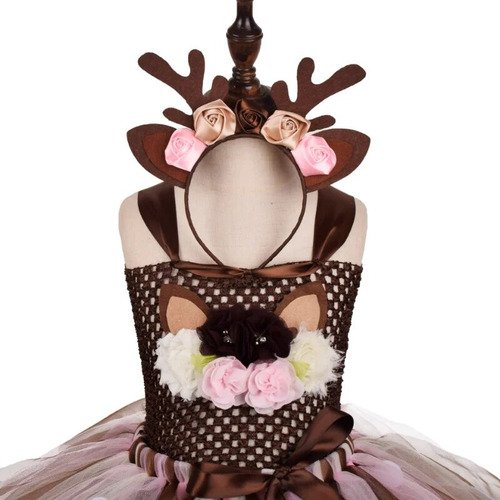 Vestido Tutu De Bambu Com Desenho De Cervo Desenho Animado