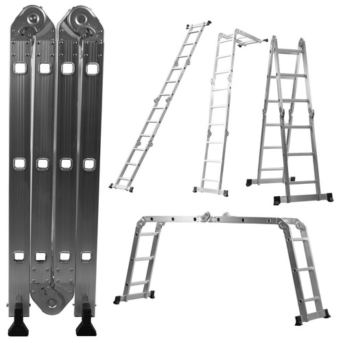 Escada Multifuncional 4x3 Em Alumínio 12 Dgr