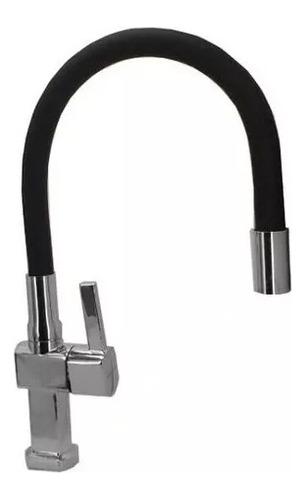 Llave De Lavaplatos Fregadero Monomando Flexible Negra Gs