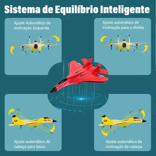 HUIOP Avião de controle remoto 3D/6G Avião de controle remoto 2,4 GHz  Planador Brinquedos de vôo para adultos, crianças, meninos,Plano de controle  remoto : : Brinquedos e Jogos