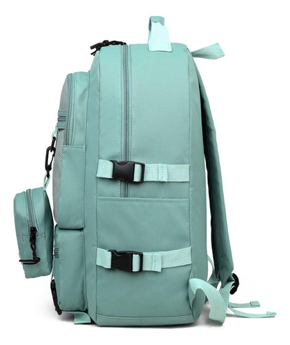 Mochila Grande Bolso Viaje Impermeable Reforzada Urbana Spor Color Aqua