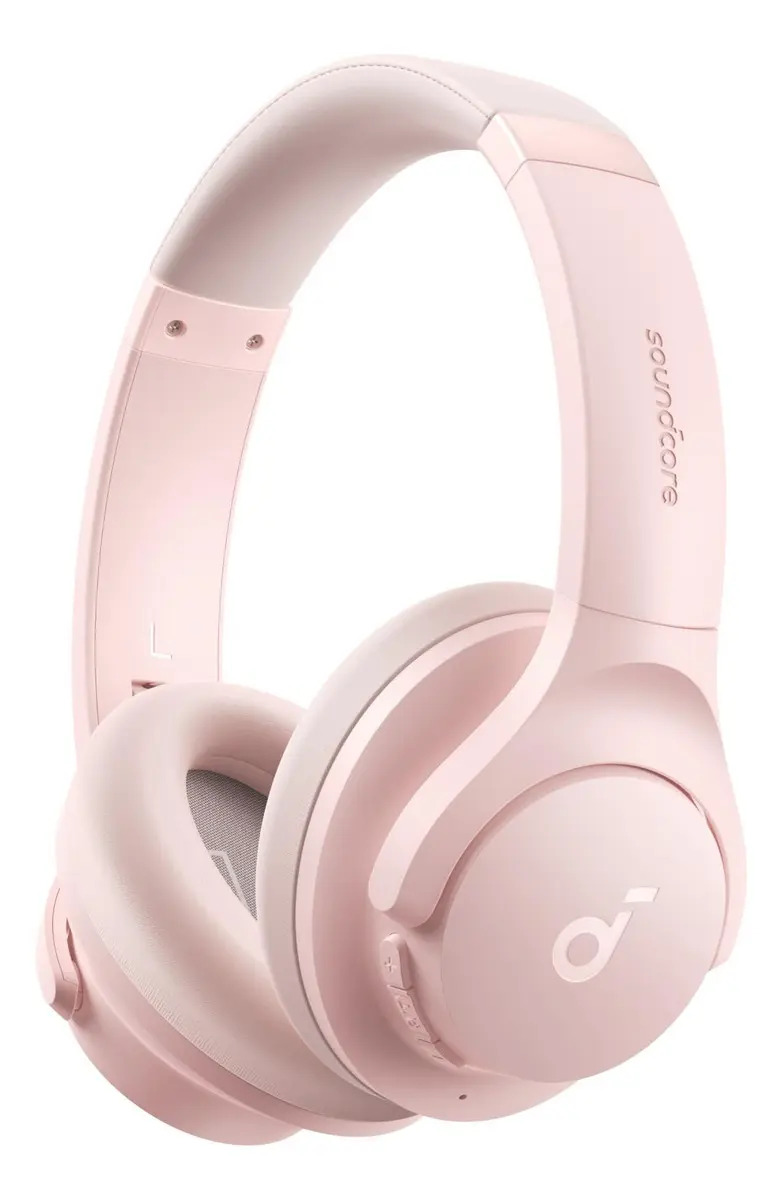 Fone de Ouvido Bluetooth soundcore Q20i da Anker, ANC Híbrido Ativo, 60H,Áudio Hi-Res Graves Potentes, Cancelamento de Ruído Headphone Bluetooth Over Ear, Personalização de Som via App, Rosa