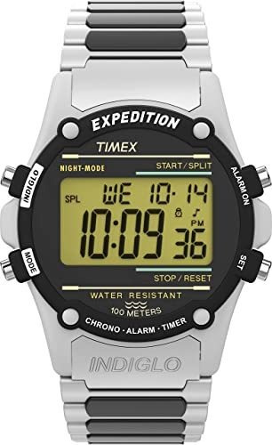 Timex Expedition Men Digital Stainless Steel Strap Watch