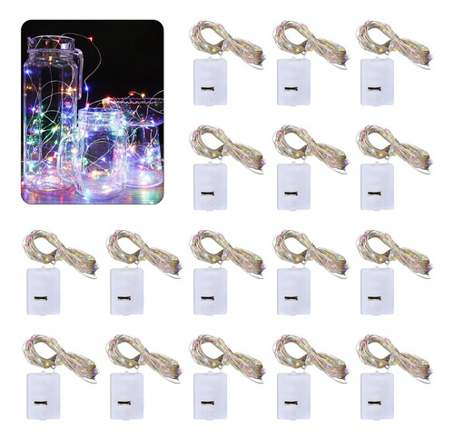 20pcs Luces Led Cadena 3m 30 Led A Pilas Decoración Hogar Rgb