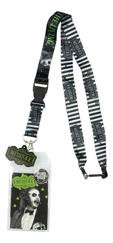 Beetlejuice Never Trust The Living Lanyard Id Holder Wi...