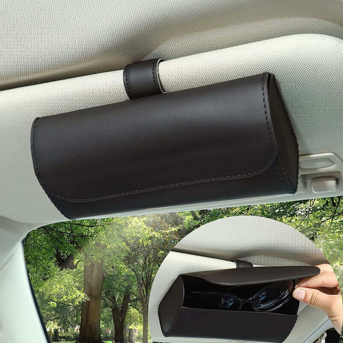 Soporte Para Anteojos De Sol Para Parasol De Coche Negro