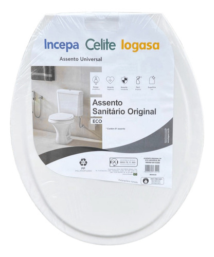 Assento Original Celite Oval Convencional 6lpf Branco