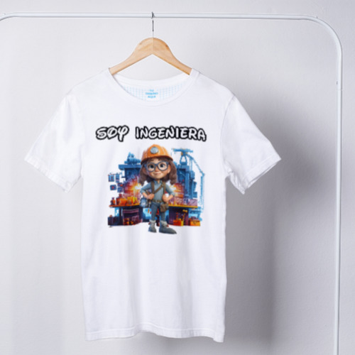 Playera De Mujer Ingeniera Animada Profesiones