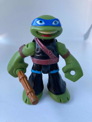 Figura Tortugas Ninja Banda Azul Traje Negro