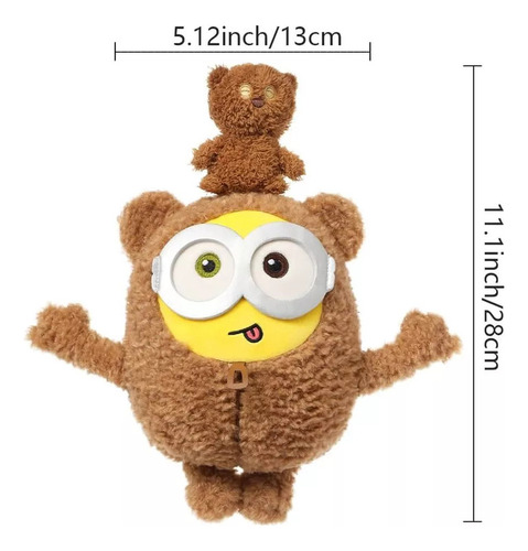 Peluche Miniso Bob+tim Amarillo 28 Cm Minions 2025