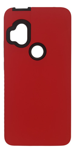 Funda Estuche Rígido Antigolpe Para Motorola One Hyper Rojo