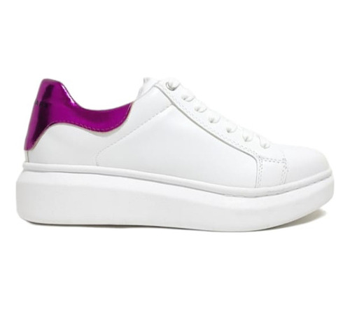 Imagen 3 de 4 de Zapatillas Milan Blanco & Fucsia