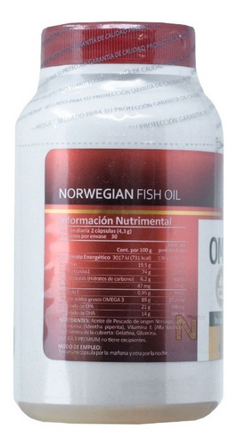Imagen 3 de 4 de Omega 3 Premium Concentrado (60 Caps) Pronat