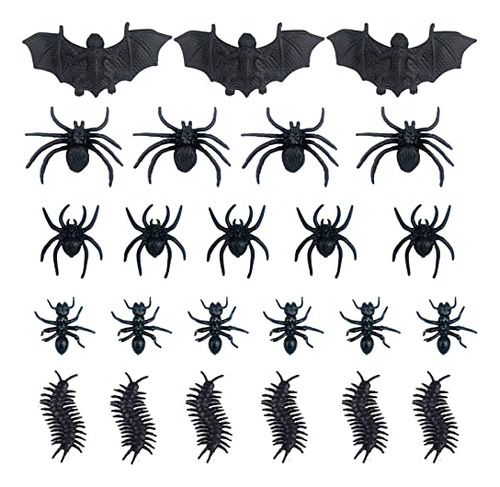Halloween Spider Realistic Bats, 60 Pieces Fake Plastic...
