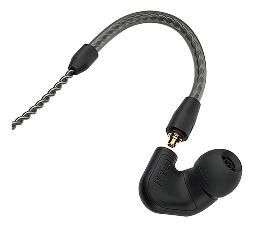 Fones de ouvido pretos com fio Sennheiser Ie 200