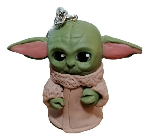Llavero Baby Yoda (grogu) Porcelana Fría 6 Cm