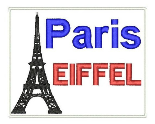Patch Bordado Paris Eiffel (viagem, Moto, Turismo)