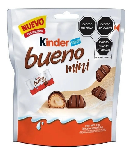 Imagen 1 de 3 de Kinder Bueno Mini 20 Pzas