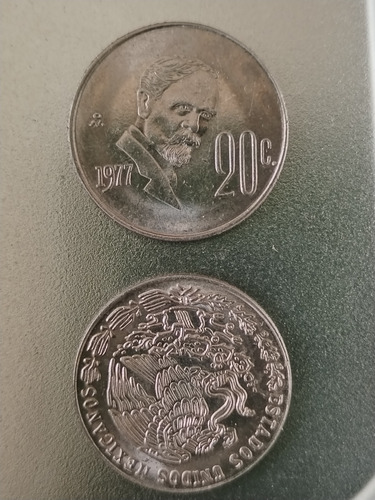 Moneda 20c Mexicanos 1977