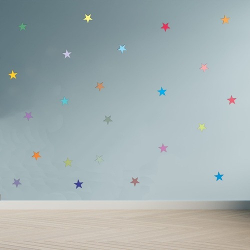 Adesivo Decoração Infantil Estrelas Estrelinhas Coloridas Cor Colorido