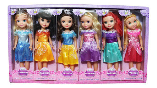 Figuras Princesas Disney Muñecas Coleccion X 6 Pcs Niñas 