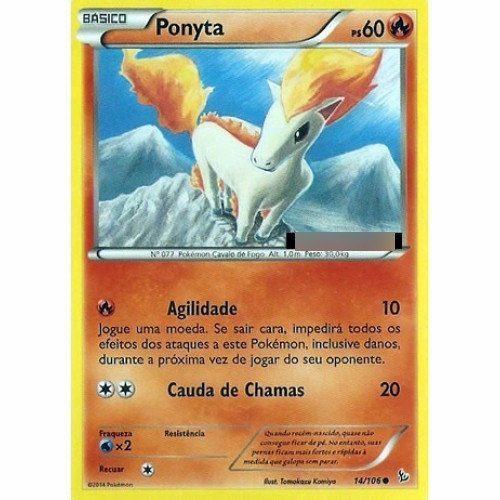 2x Ponyta - Pokémon Fogo Comum - 14/106 - Pokemon Card Game