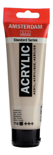 Acrílico Amsterdam Serie Standard 120ml Colores Color 718 Gris Calido