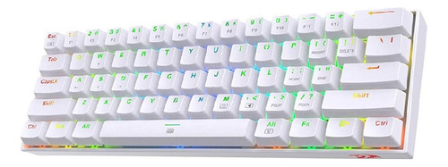 Teclado Gamer Redragon Dragonborn 60% Rgb Blanco 