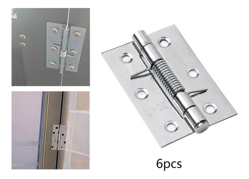 6 Piezas De Bisagras De Puerta Con Resorte De 3 Pulgadas