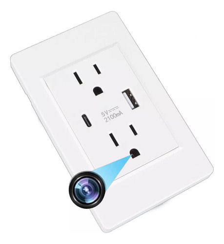 Cámara Espía Tomacorriente De Pared Wifi 1080p