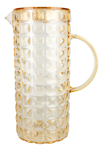 Jarra De Suco Em Acrilico Dourado 1,5l Com Tampa