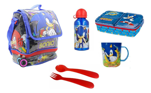  Lunchera Tèrmica Infantil Sonic Cantimplora Taper Taza Cub