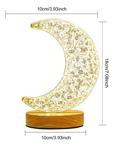 Lampara De Luna Recargable Touch 3 Niveles Luz De Noche