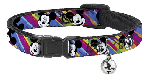 Collar De Gato Breakaway Mickey Mouse Expresiones Multicolor