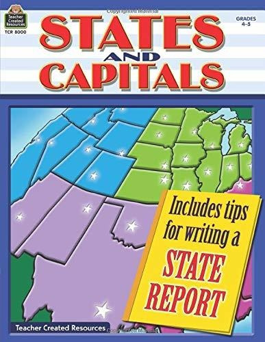 Book : States And Capitals Grades 4-5 - Teacher Created...