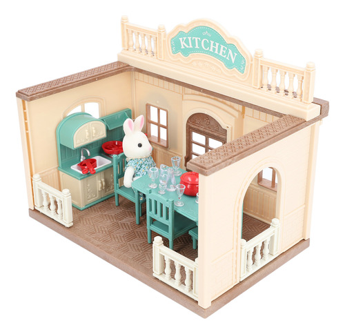 Mini Dollhouse Kitchen Playset Juguetes De Plástico Simulado