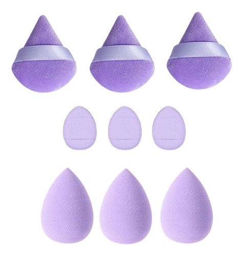 Set De 9 Cojines De Aire Para Maquillaje Con Forma De Huevo