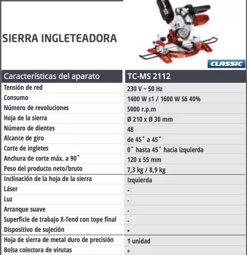 Sierra Ingletadora Einhell - TC-MS 2112