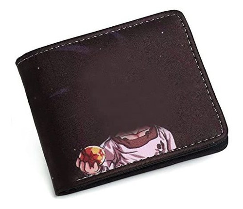 Cartera De Anime Negro Bi-fold Wallet Para Niños Y22gk