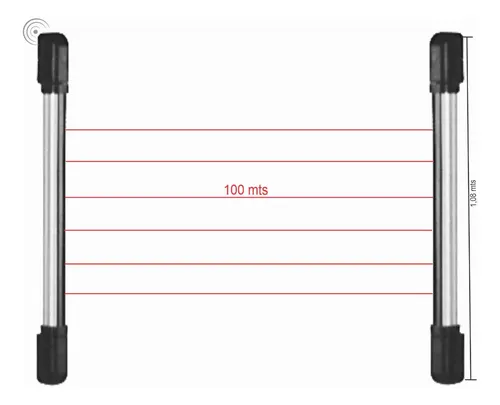 GVBI100764 BARRERA PERIMETRAL 100M ALC 4 HACES 0,76 ALTO