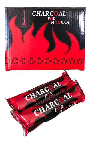 Caja Carbón Vegetal Charcoal Para Hookah 10 Tubos