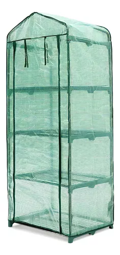 Invernadero Estructura Para Indoor Y Exterior Cultivo Inv-4est-pvc Chico  Con Estantes Movible Con Ruedas