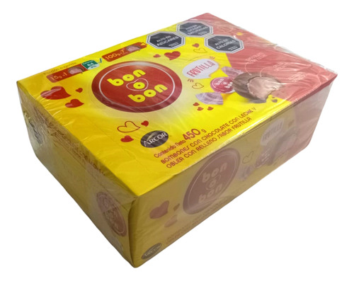 Bombon Bon O Bon Chocolate Relleno De Frutilla 30 Unidades