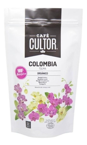 Cafe Cultor De Especialidad Organico Molido Colombia 250 Gr
