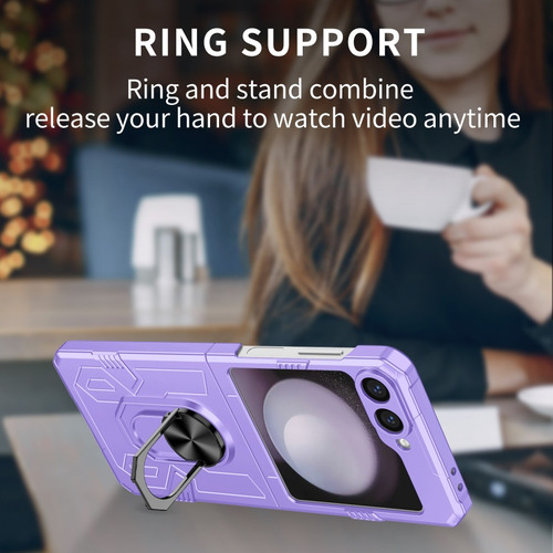 Funda De Teléfono Armors Con Soporte Anular Para Samsung Galaxy Z Flip 7, 6, 5 Z 4 3 5g, Antiimpacto, A Prueba De Golpes