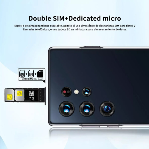 Android Celulares 4g S22+ultra 6.82 Pulgadas Barato Ram3gb Y Rom64gb Negro
