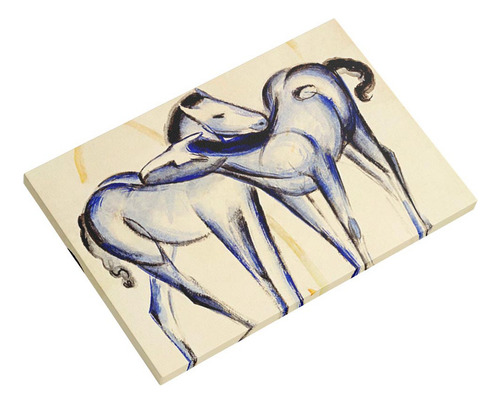 Cuadro Dos Caballos Azules - Franz Marc 60x40