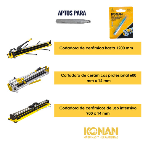 Lapiz Rodel Para Cortadora De Ceramica Kll/10p 10mm Konan